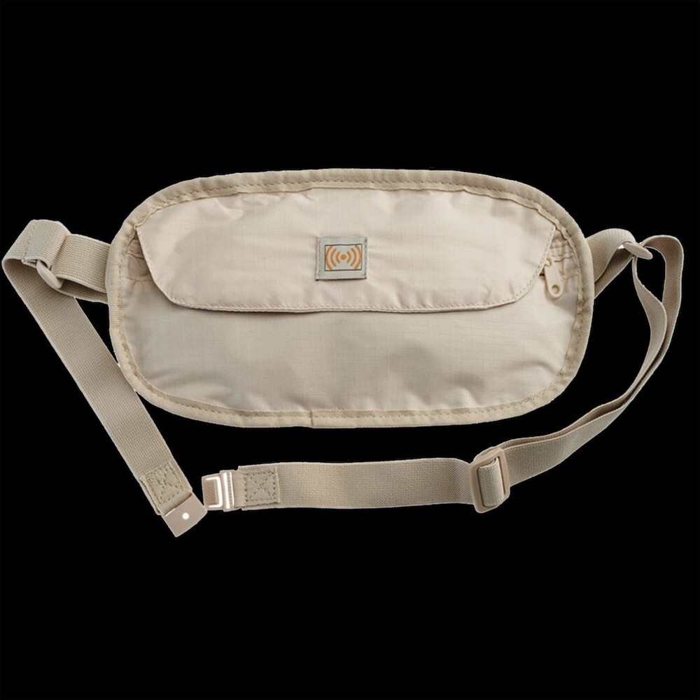 Smooth Trip RFID Blocking Waist Money Belt Hidden Travel Pouch Beige
